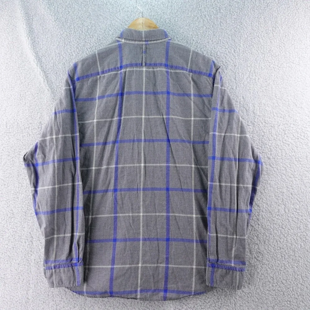 Banana Republic Mens L Luxe Flannel Camden Fit Plaid Button Down Outdoor Hiking